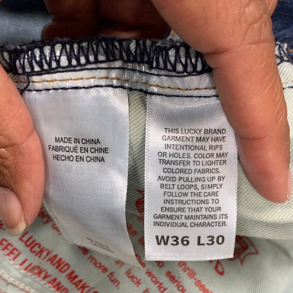 Lucky Brand Men's 36x30 Coolmax 110 Slim Stretch Jeans EUC Classic Male Denim - Picture 9 of 9